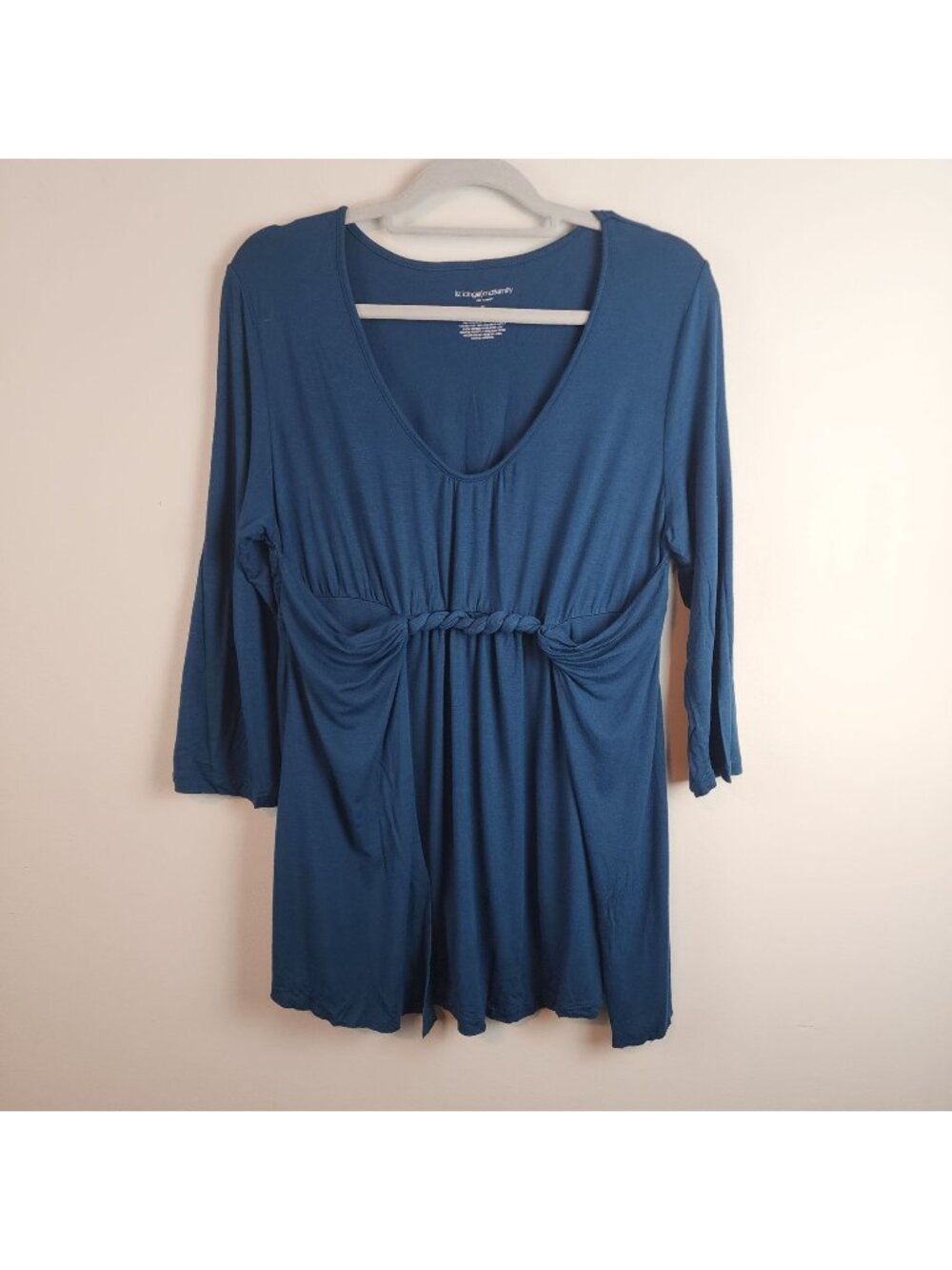 Liz Lange Maternity Long Sleeve Shirt sz XL blue